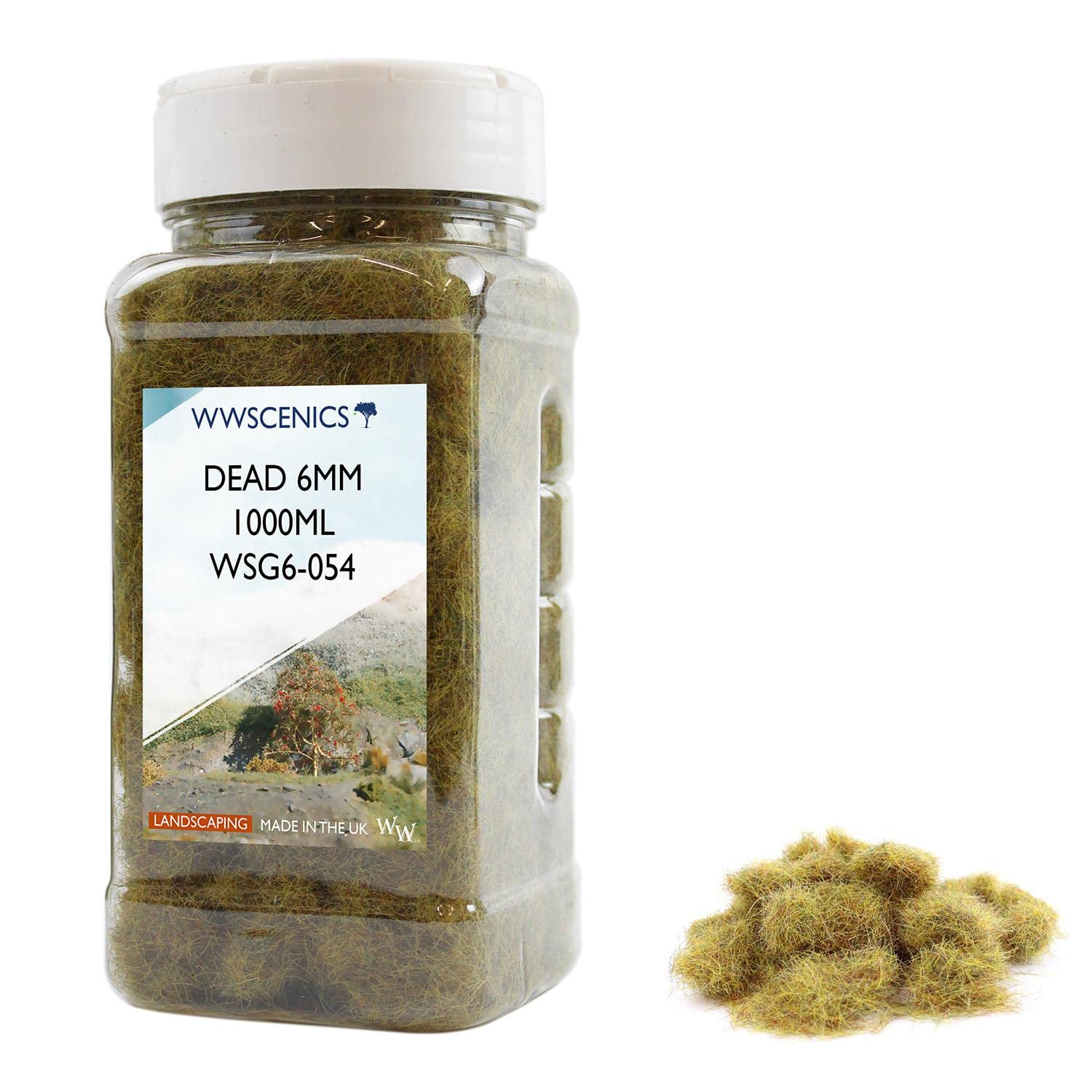 WWScenics | 6mm Dead Static Grass | 1000ml Can | WSG6-054 | Realistic Model Scenery Material