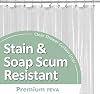 Cortina de baño interior premium Barossa Design, tamaño estándar, transparente | Certificación Oeko-tex, ojales resistentes a la oxidación, 3 imanes inferiores, PEVA impermeable, cortina de baño ligera y práctica 1