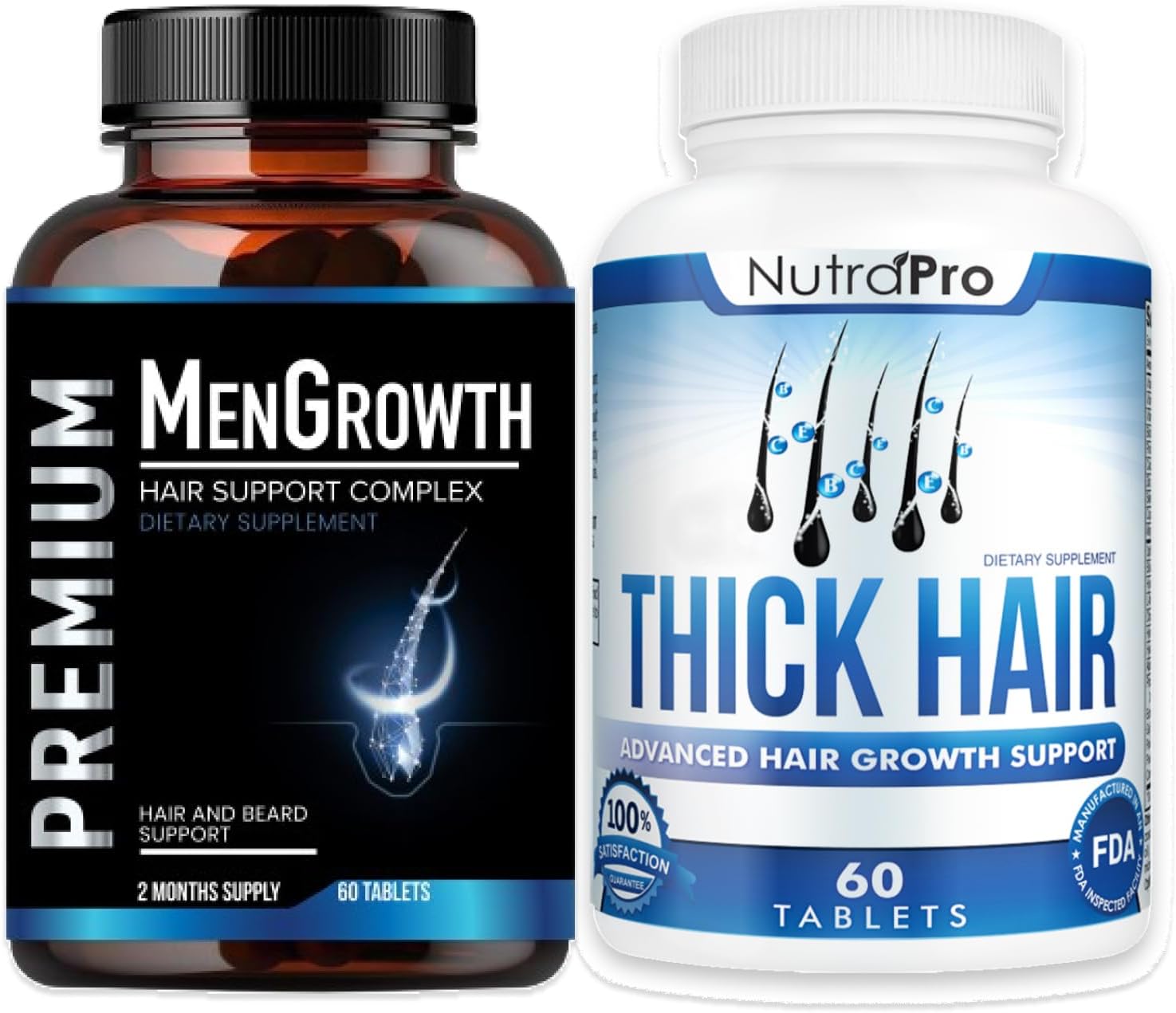 NutraPro Mens Hair Growth-Hair Vitamins for Men. Anti Hair Loss Supplement, Regrow Hair & Beard Growth Pills with DHT Blocker