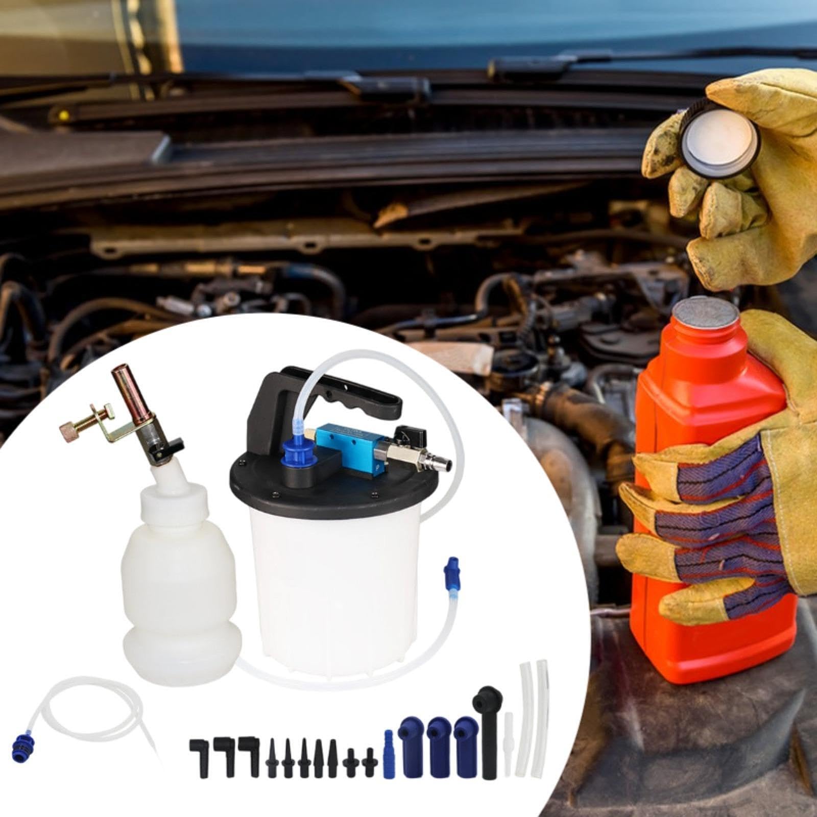 Kit Freni a Vuoto Da 3 Litri con Adattatori, Liquido Freni Professionale