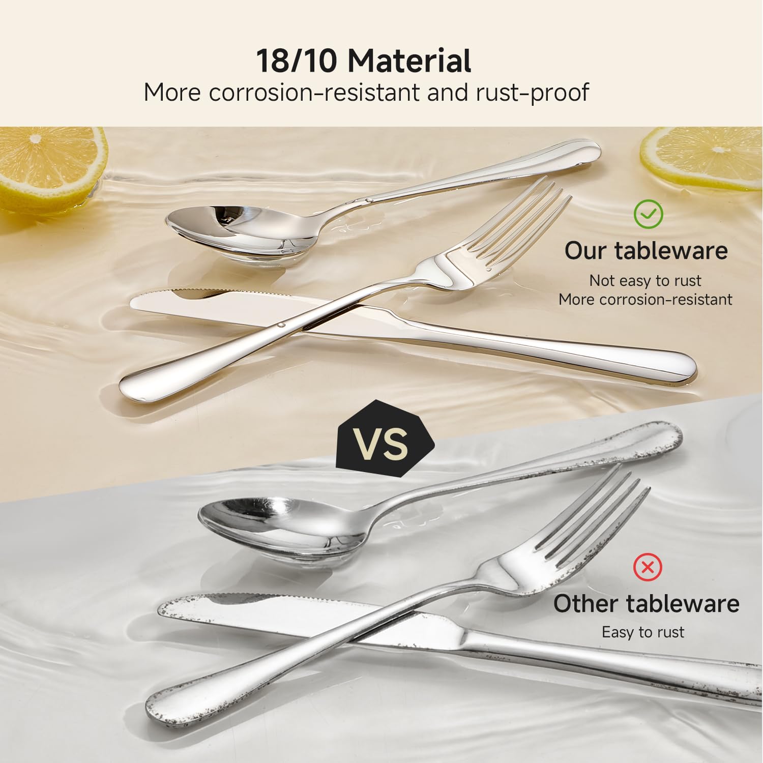 HIKAA 12-Piece Dinner Forks Set, 8-Inch 18/10 Stainless Steel Forks, Mirror Polished Dishwasher Safe Silverware Forks for Home, Restaurant, Party — Amazon image 8