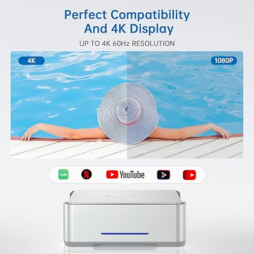 Miniatura 7 de KAMRUI Mini PC Windows 11 Pro N5105 Mini PC hasta 29 GHz 12 GB de RAM 256 GB SSD Mini computadoras mini computadora de escritorio compatible con 4K