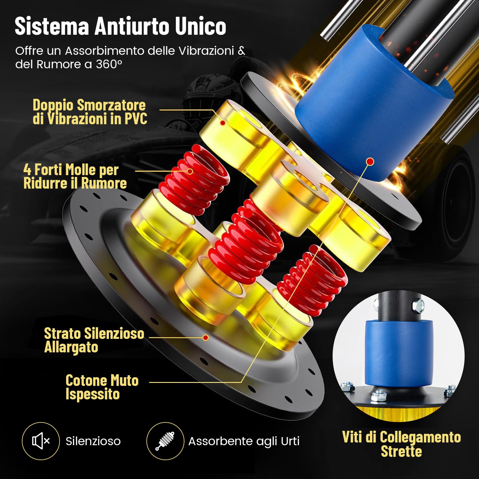 COSTWAY Sacco da Boxe 173 cm, Sacca da Boxe da Terra Autoportante e Pesante con Guantoni, Base a Ventosa, Costruzione a 5 Strati e Sistema Antivibrazioni per Adulti e Palestra Domestica