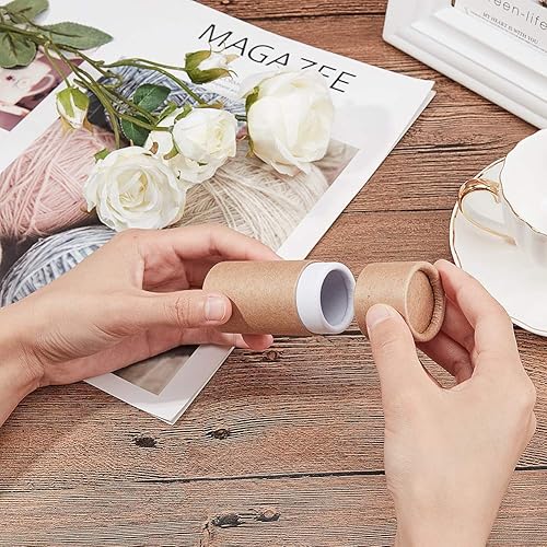 Miniatura 10 de BENECREAT BurlyWood - 12 tubos de cartón Kraft de 1.0 fl oz, tubo de lápiz labial, recipientes de papel redondos, cajas de cartón para lápices,