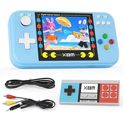 Handheld Game Console, Portable Video Game Console with 500 Retro Games, AV Output Old School Systems Plug & Play Video Games for Kids & Adults (Doubles Gaming 2)