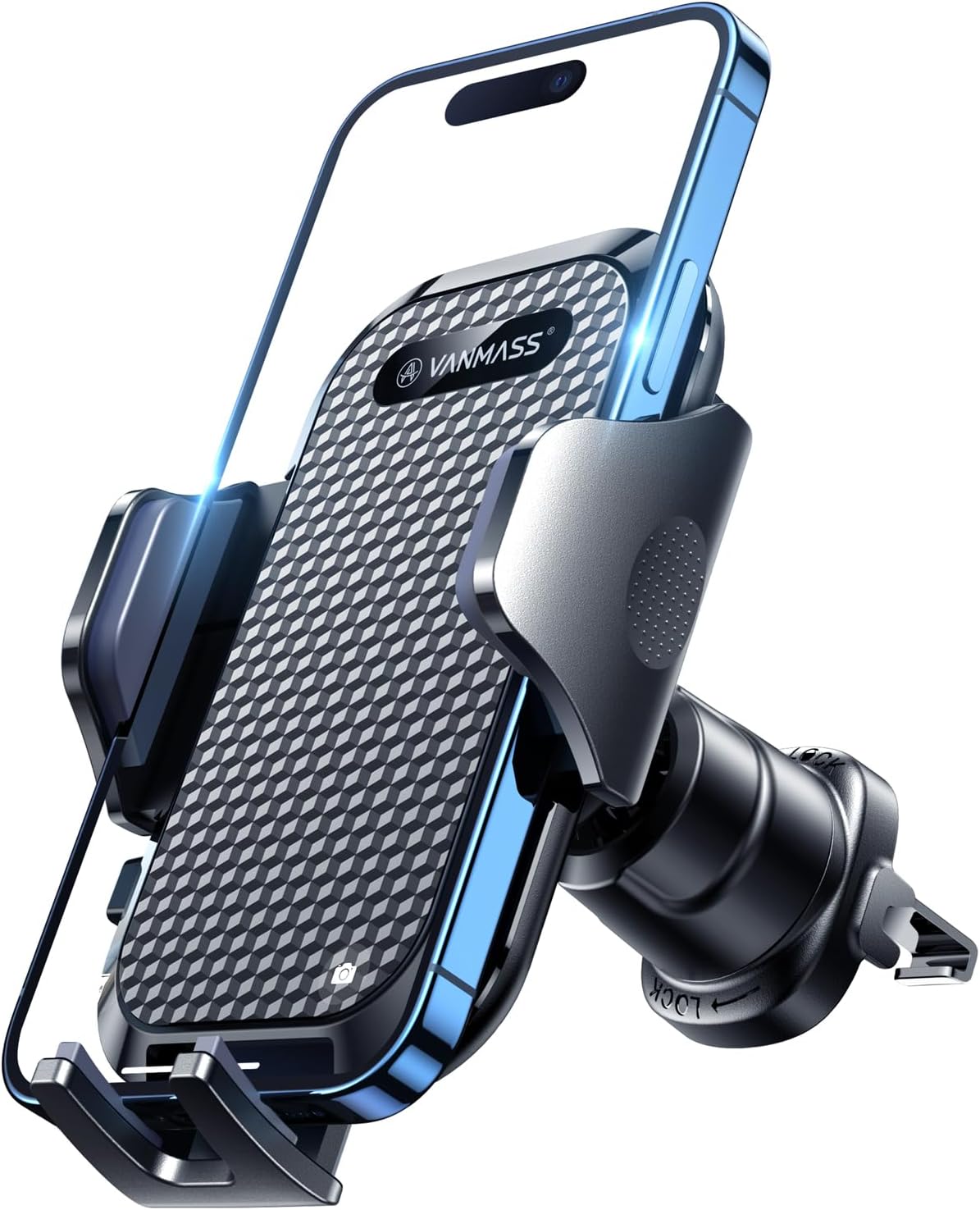 VANMASS Car Phone Holder Vent Mount [Solid Plus] Rotatable Universal Mobile Phone Stand Automobile Cradle Van Accessories for iPhone 16 Pro Max 15 14 13 12 Mini Samsung Galaxy S25 S24 Pixel 8 Sat Nav
