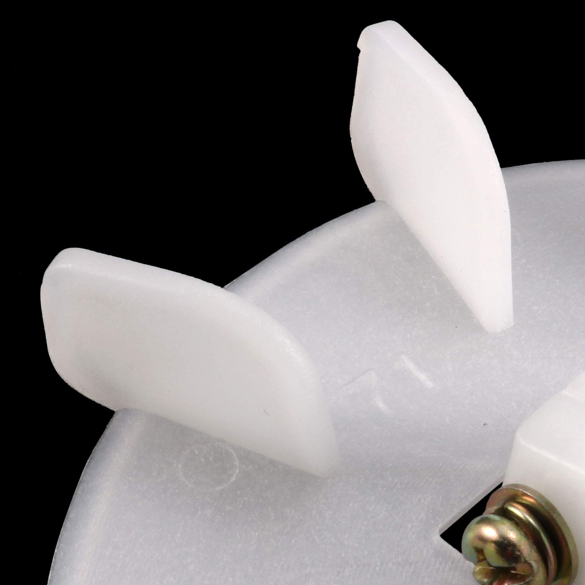 sourcing map 1Pcs 129 * 14mm Reemplazo de eje redondo Plástico blanco 10 Impulsor Paleta de ventilador del motor