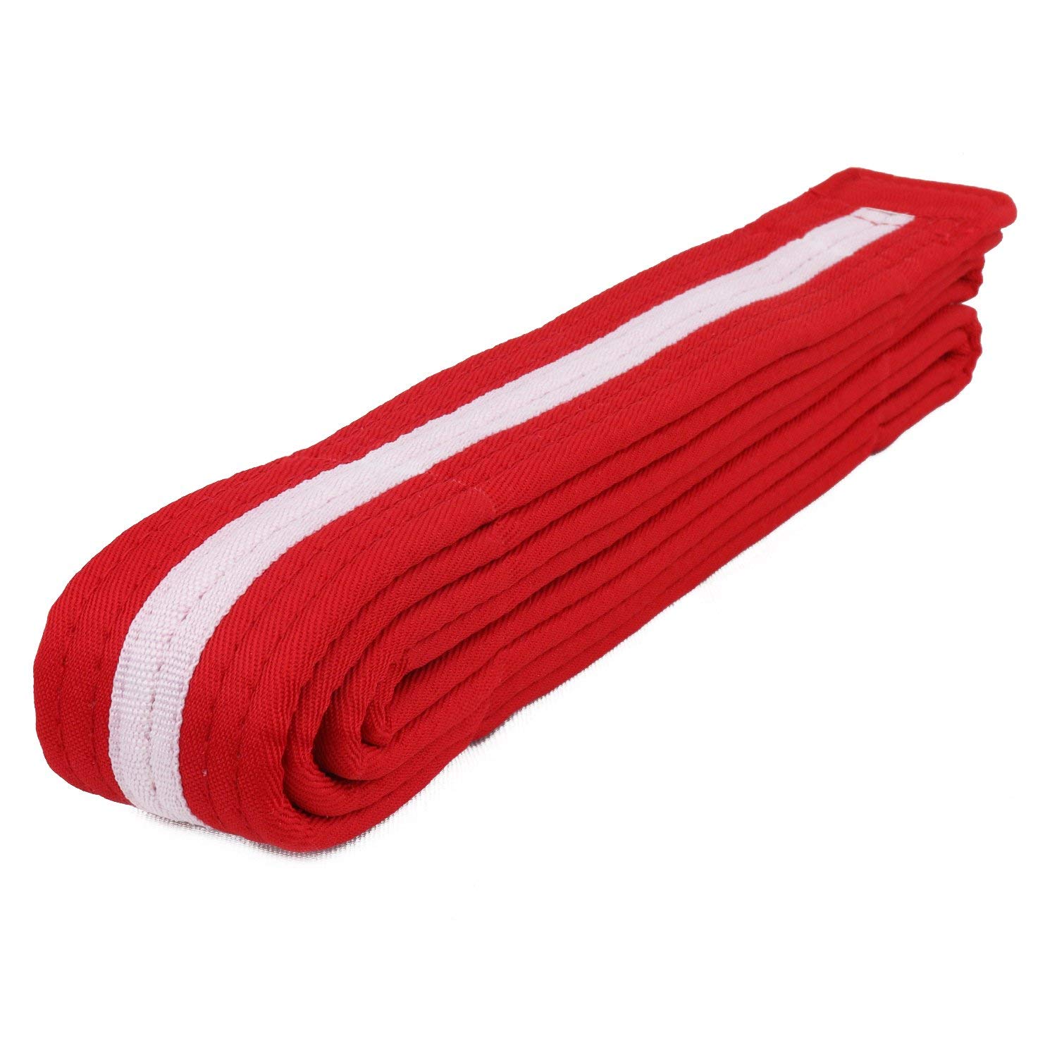 AAMA Color Belts with White Stripe for Martial Arts - Taekwondo Karate Judo