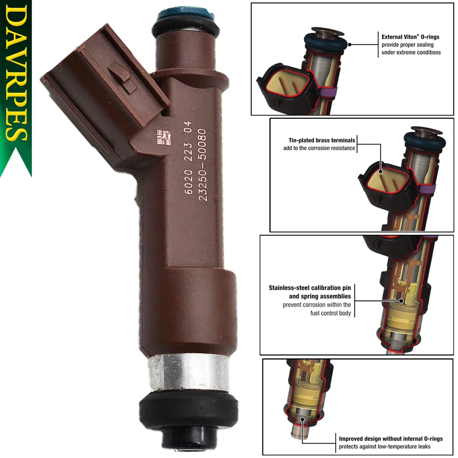 Amazon.com: DAVRPES 8PCS 23209-50080 Fuel Injectors Fuel Spray