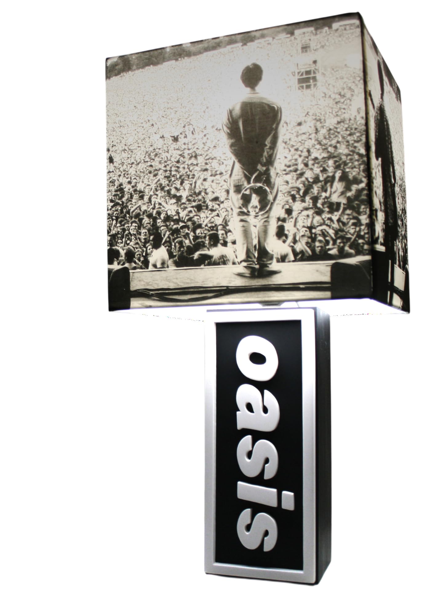 Handmade Oasis Lamp + Slane Castle Shade - Definitely Maybe, What's The Story, Be Here Now - Not Album Cover Shade