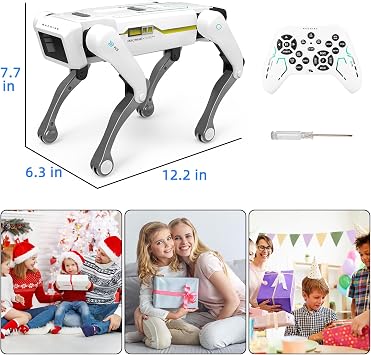 Mostop Smart Robot Dog for Kids Boys: Interactive STEM Robot Pet with Voice/App/Remote Control, Support Action Programming, 30+ Actions, Ideal STEM ToyGift for Adults/Kids