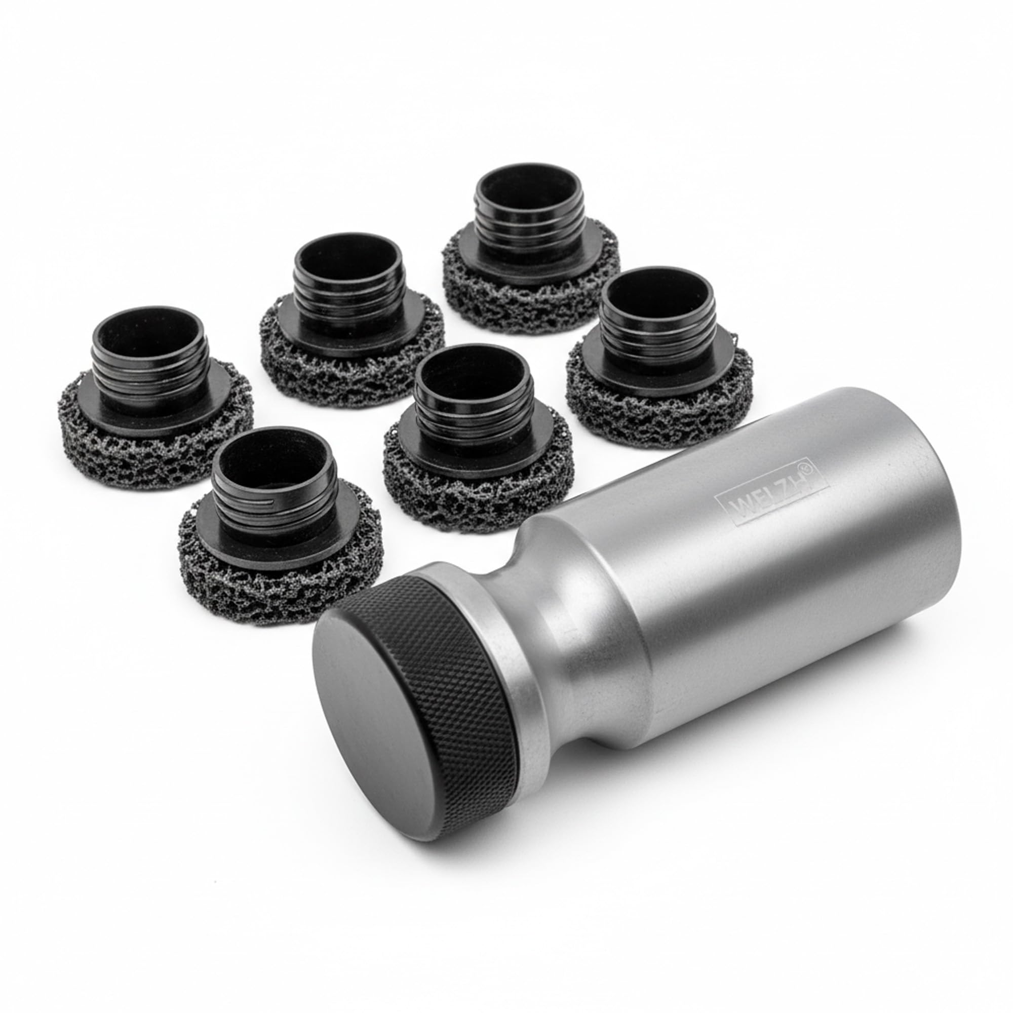 Kit de molienda de limpieza de pernos, 7 piezas para cubos de rueda HGV, herramienta eléctrica compatible con ajuste universal, discos de varios tamaños de hasta 28 mm, limpiador profesional de