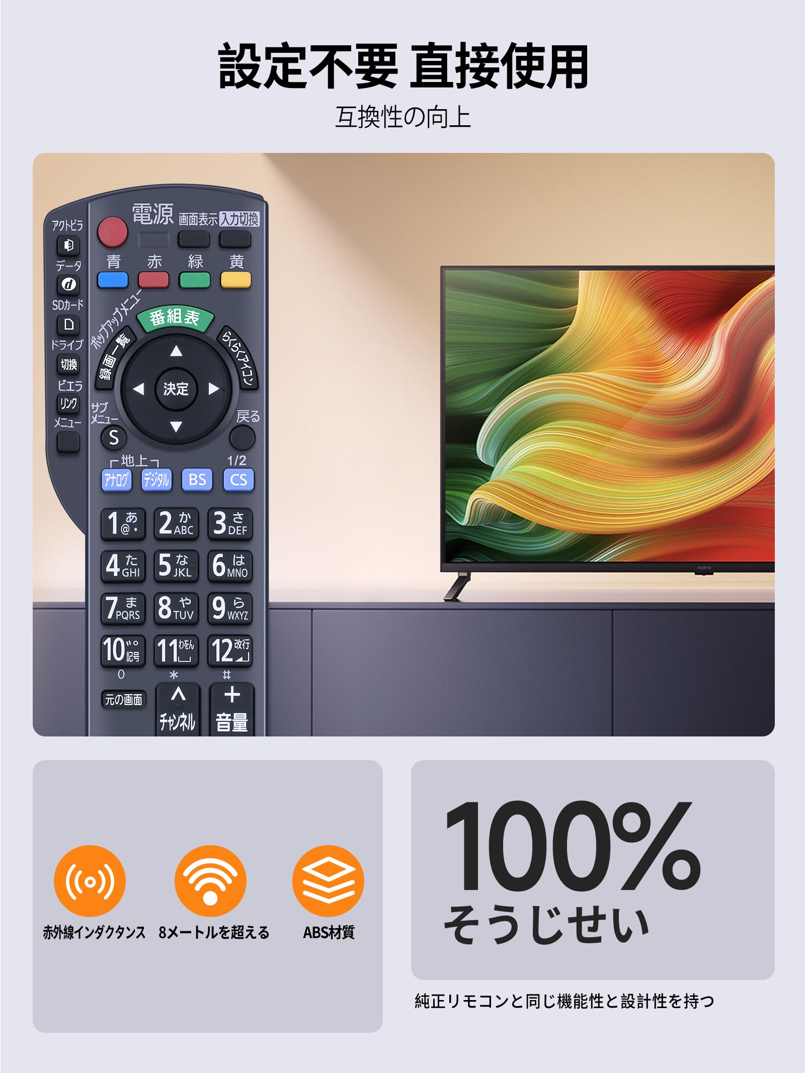 Amazon | テレビリモコン N2QAYB000545 for Panasonic パナソニック