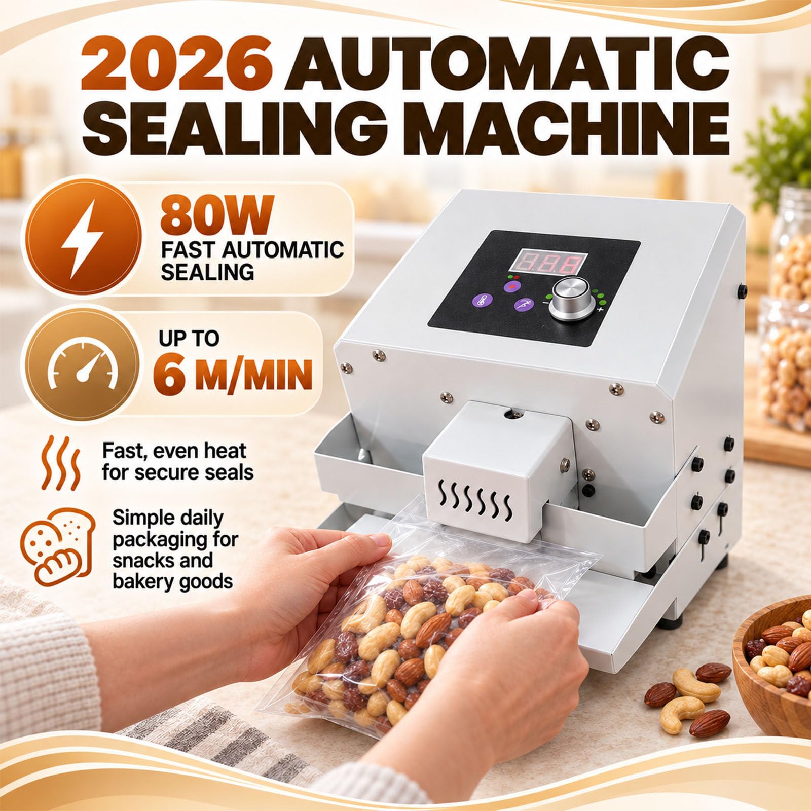 Máquina Selladora Automática,Selladora De Banda Comercial