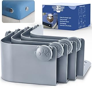 Warmeight Lock Bed Sheet Holders, Bed Sheet Holders for Corners, Heavy Duty Lock Sheets Holder No More Loose Sheets, Fit A...