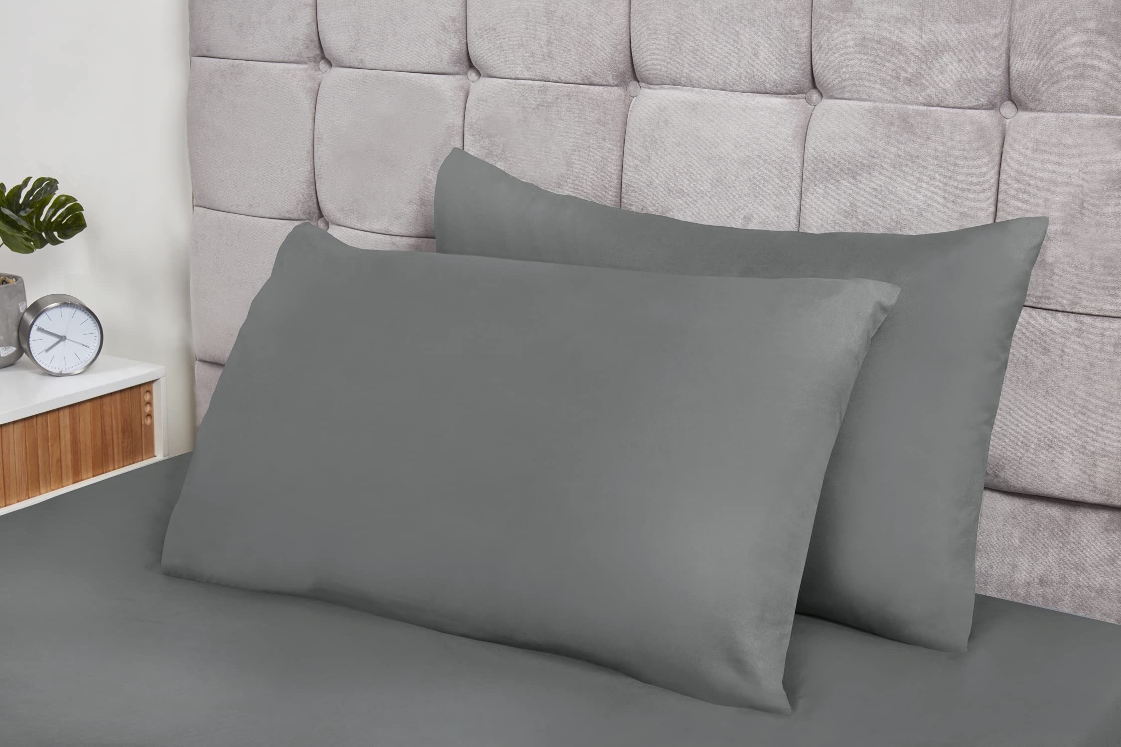 Emma Barclay  Grey Pillowcase Pair Non Iron Soft Touch Lyla, Sports Direct