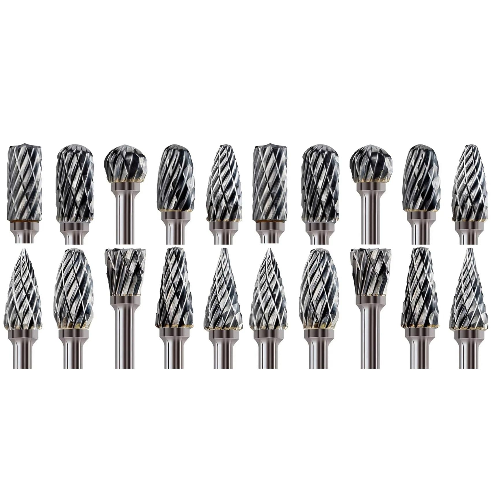 Ctrlzs 20Pcs Grinding Bit Set For Deburring & Polishing - Dual-Cut, Rotary Tool Compatible