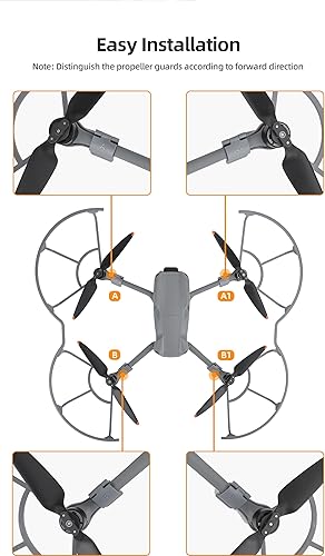Miniatura 7 de Air 3 Drone - Protectores de hélice de liberación rápida, juego de protectores de accesorios compatibles con DJI Air 3 RC Drone