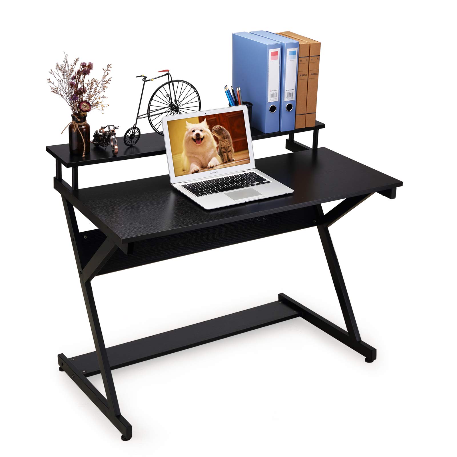 Buy Comix Computer Desk with Monitor Stand, Small Gaming PC Table