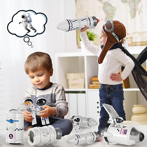 Miniatura 2 de Doloowee Transbordador espacial Juguetes de cohete para niños de 3, 4, 5, 6, 7, 8, 9 años - Juego de juguetes espaciales STEM - Juguetes educativos