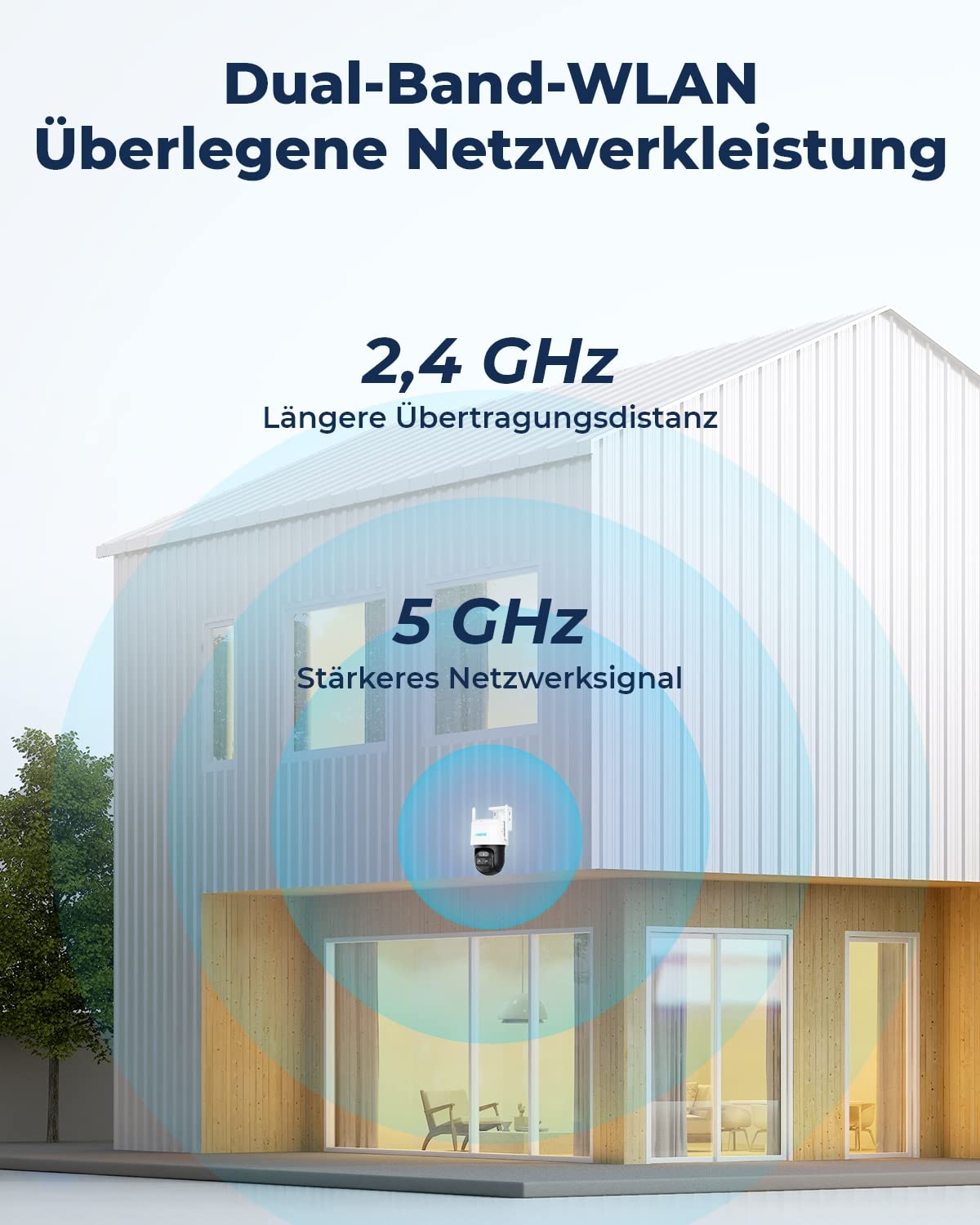 Reolink 4K PTZ Überwachungskamera Aussen Akku mit Auto-Tracking & Auto-Zoom, Dual Lens, 8MP Solar WLAN Kamera Outdoor, 2,4/5GHz WiFi, 30m Farbnachtsicht, KI-Erkennung, 360° View, TrackMix+Solarpanel