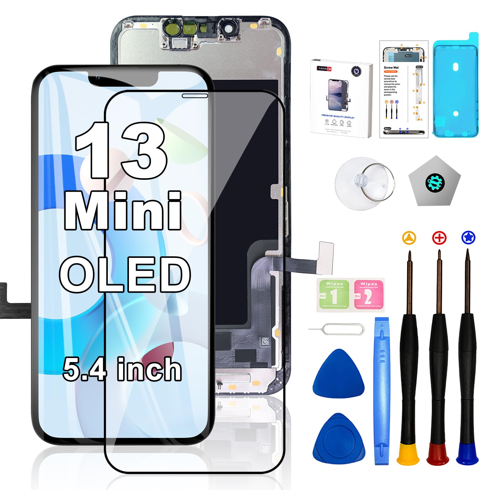 Amazon.com: EFAITHFIX for iPhone 13 Mini Screen Replacement OLED