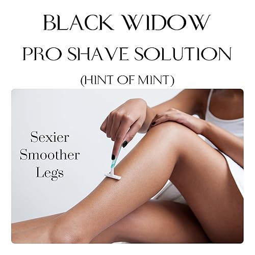 Miniatura 9 de Black Widow Pro Shave Solution  Loción en aerosol para afeitar sin desorden con un toque de menta, loción de afeitar hidratante para hombres y