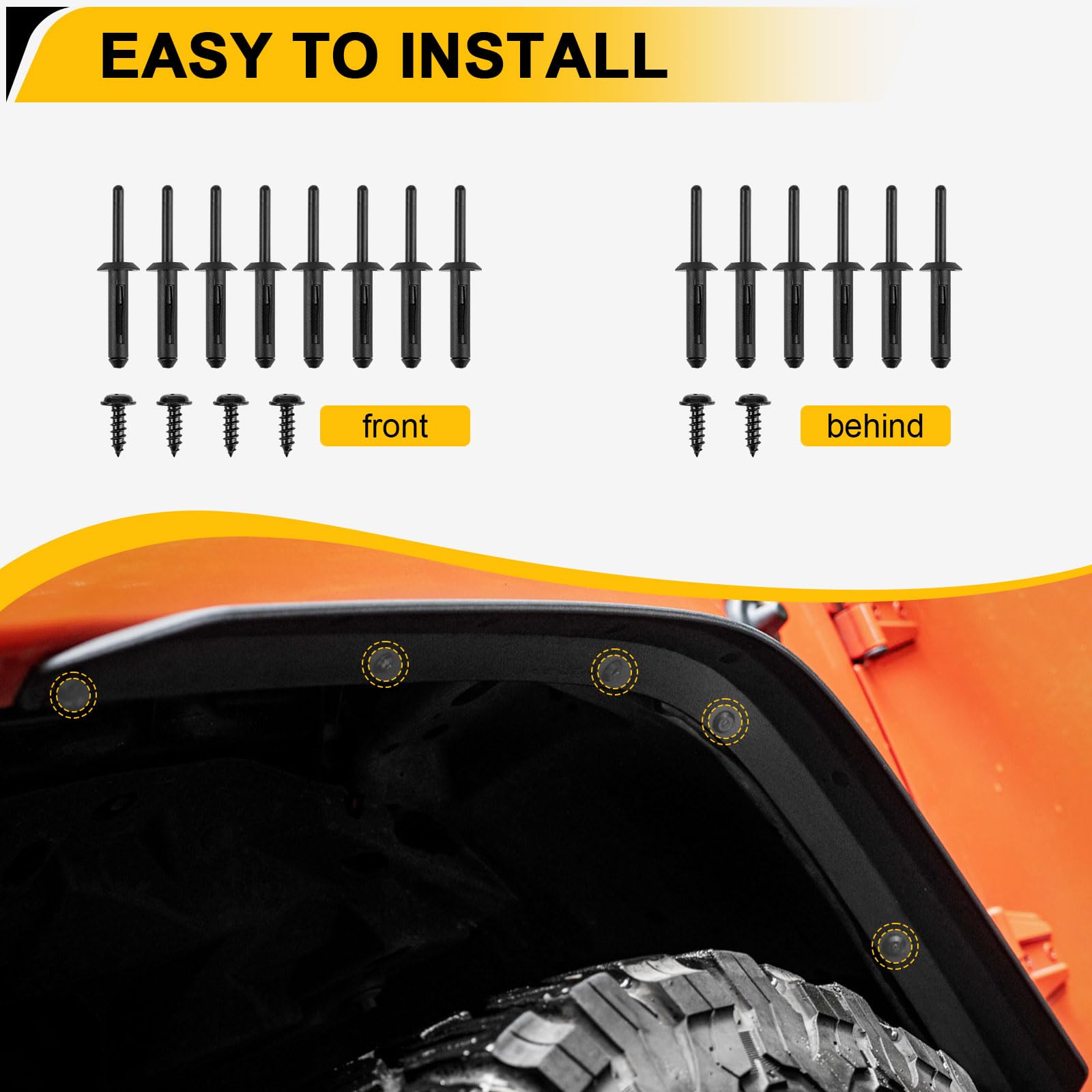 Amazon.co.jp: FUNY フロント&リアフェンダーフレア 2007-2018 Jeep
