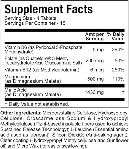 Miniatura 2 de Jigsaw Health MagSRT suplemento de magnesio de liberación lenta con vitamina B activa 60 comprimidos