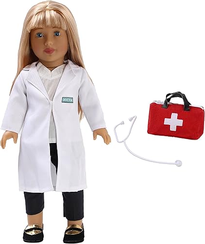 Sally - Muñeca de 18 pulgadas, a la moda, para niñas profesionales, doctora en Sydney con cabello rubio y ojos azules, estilo caucásico, con estilo,