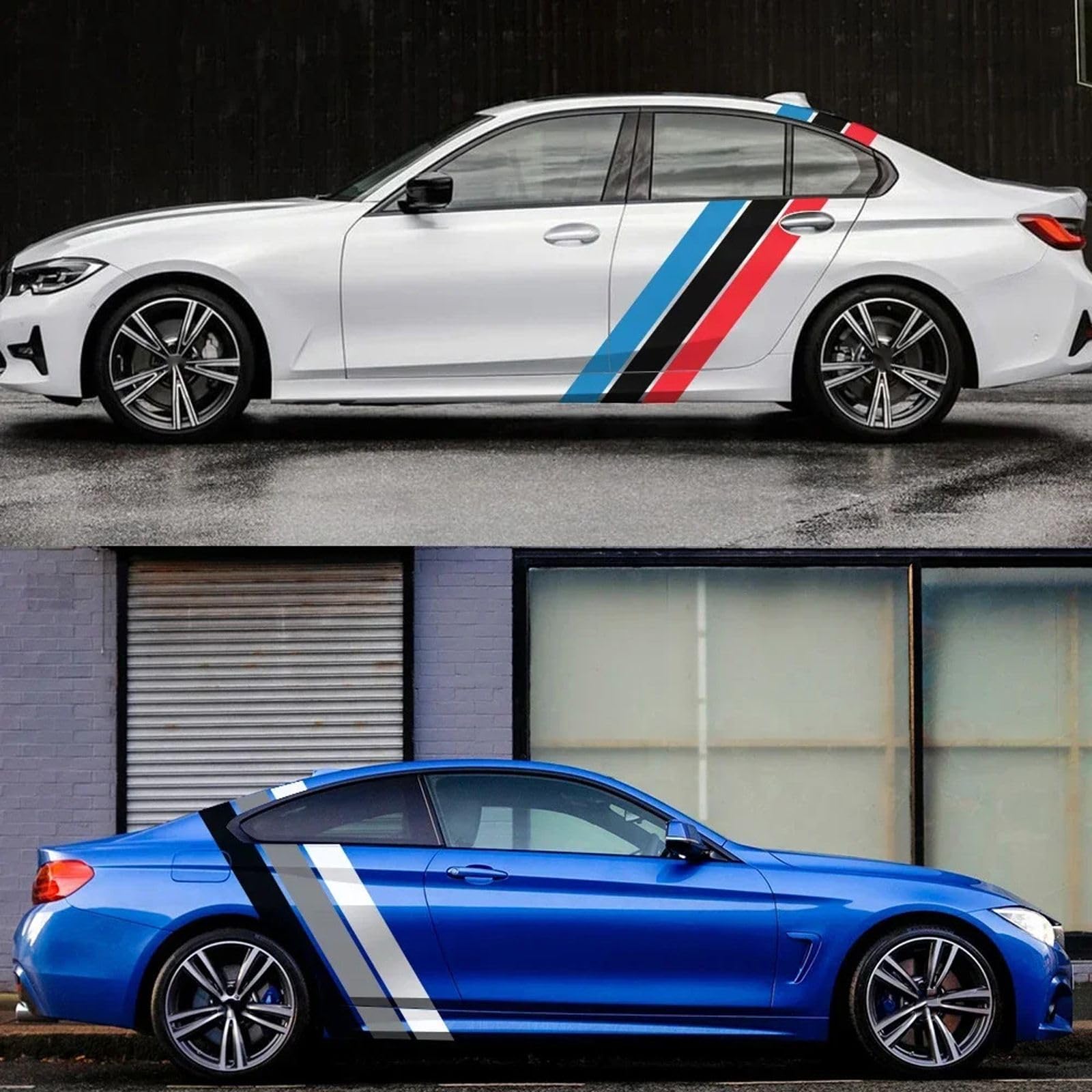 Naklejka na boki samochodu Auto Vinyl Wrap Racing Grafika Naklejki Samochody, Pasuje do BMW Audi KIA Honda Toyota