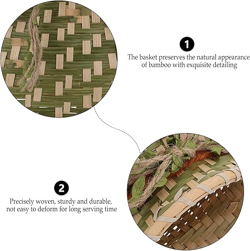 Miniatura 6 de Cabilock Cestas tejidas Ikebana Jarrones de ratán cesta de flores tejida maceta decorativa maceta cesta florero contenedor de plantas cesta de