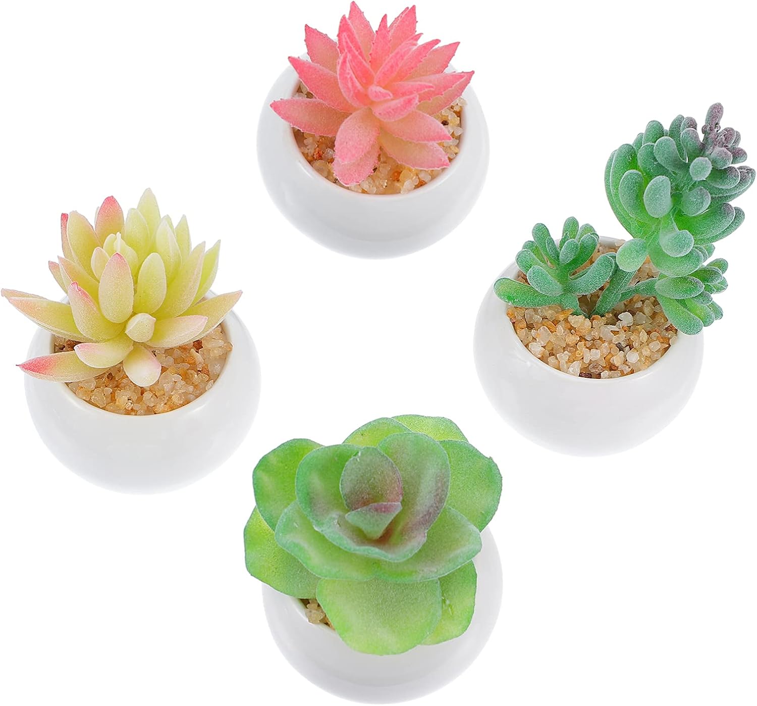Winomo 4個人工鉢植え多肉植物ミニ多肉植物花瓶にリアルなフェイク植物サボテンポット屋内用小型シミュレーション植物盆栽装飾 Winomo 4個人工鉢植え多肉植物ミニ多肉植物花瓶にリアルなフェイク植物サボテンポット屋内用小型シミュレーション植物盆栽装飾