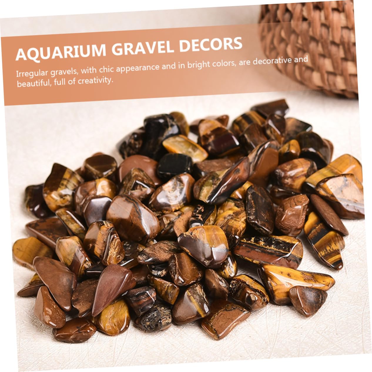 Happyyami Gartensteine ​​für Fische 2 Pfund Dekorativer Kies 7–9 Mm Augensteine Aquarium-Ornamente Terrarium- Einzigartiges Zubehör