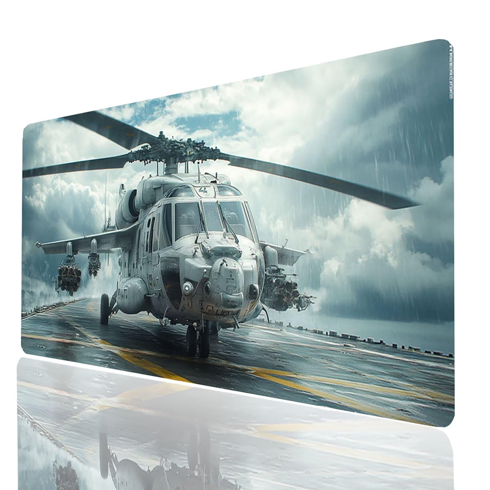 Podkładka pod mysz xxl 1000 x 500 x 3 mm helikoptery biurko mata do gier mata biurkowa do gier szyte krawędzie trwała i wodoodporna konstrukcja z antypoślizgową gumową podstawą do bezprzewodowej myszy