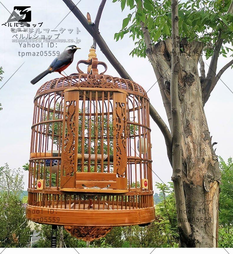 M 時代物 木造 龍彫刻 鳥籠