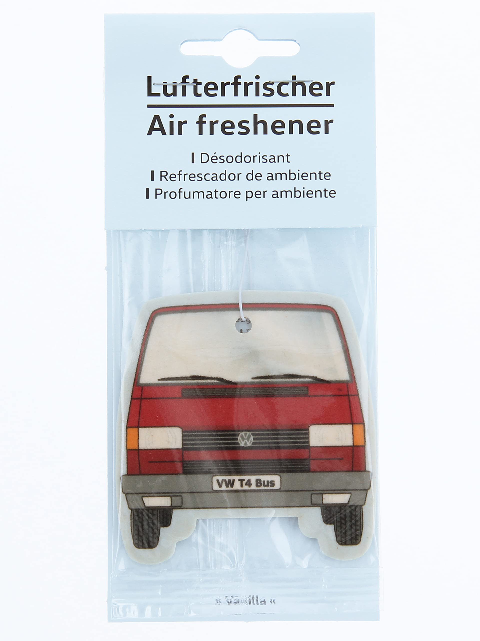 BRISA VW Collection – Volkswagen odświeżacz powietrza, odświeżacz powietrza, z motywem autobusu T4 (wanilia/czerwień/zestaw 2 szt.)