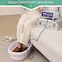 Vista 2 de Ionic Detox Foot Bath Machine, Foot Detox Machine Ionic Detox Foot SPA System with Wrist Strap, Far Infrared Waistbelt and Array As Holiday Gift