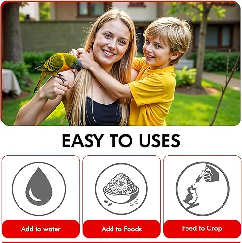 Miniatura 4 de Morning Bird Suplemento Calcio Plus para la salud aviar, fórmula líquida de calcio con magnesio y vitamina D3, 16 onzas líquidas