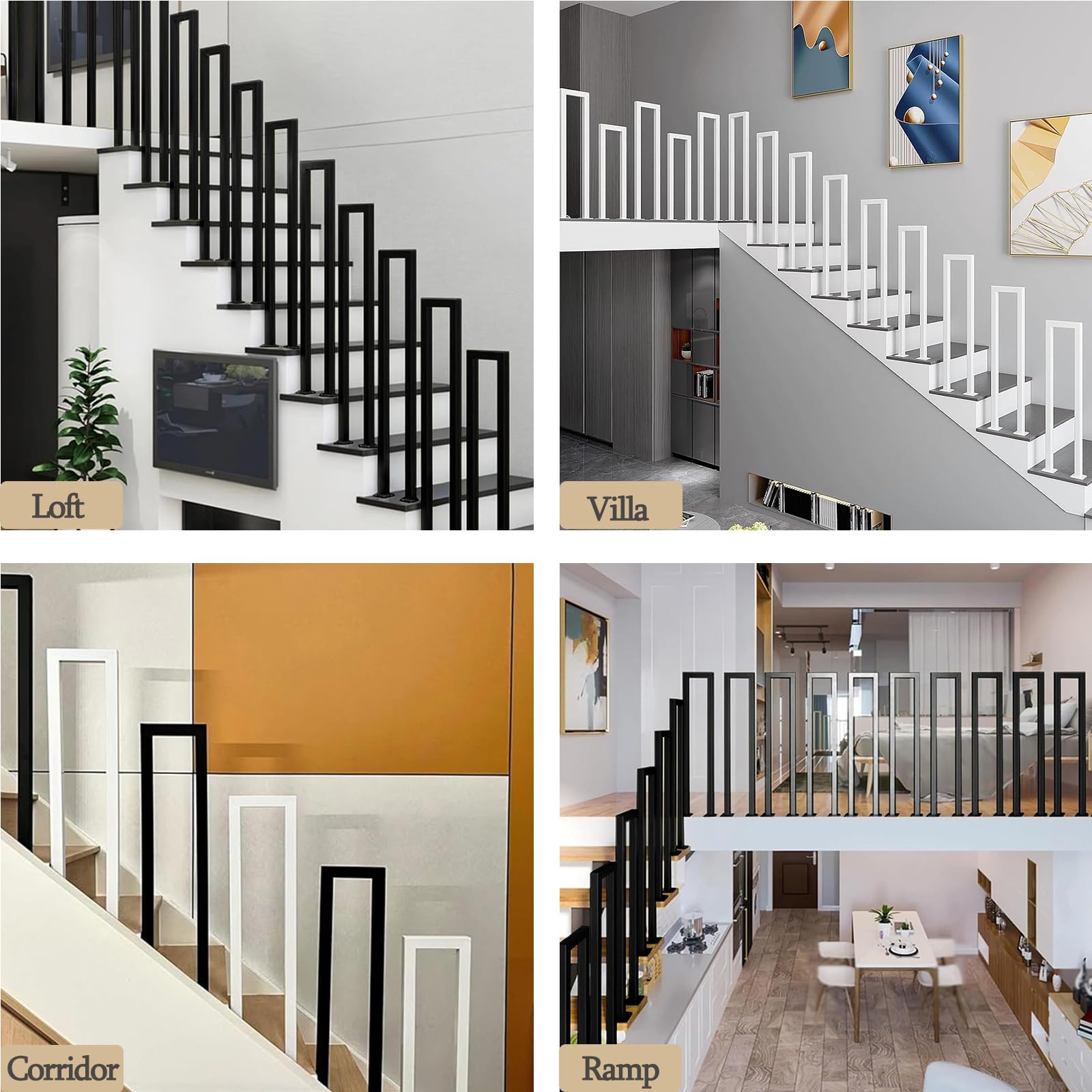 Ikodm Barandilla De Acero Inoxidable Para Escaleras, 80 Cm