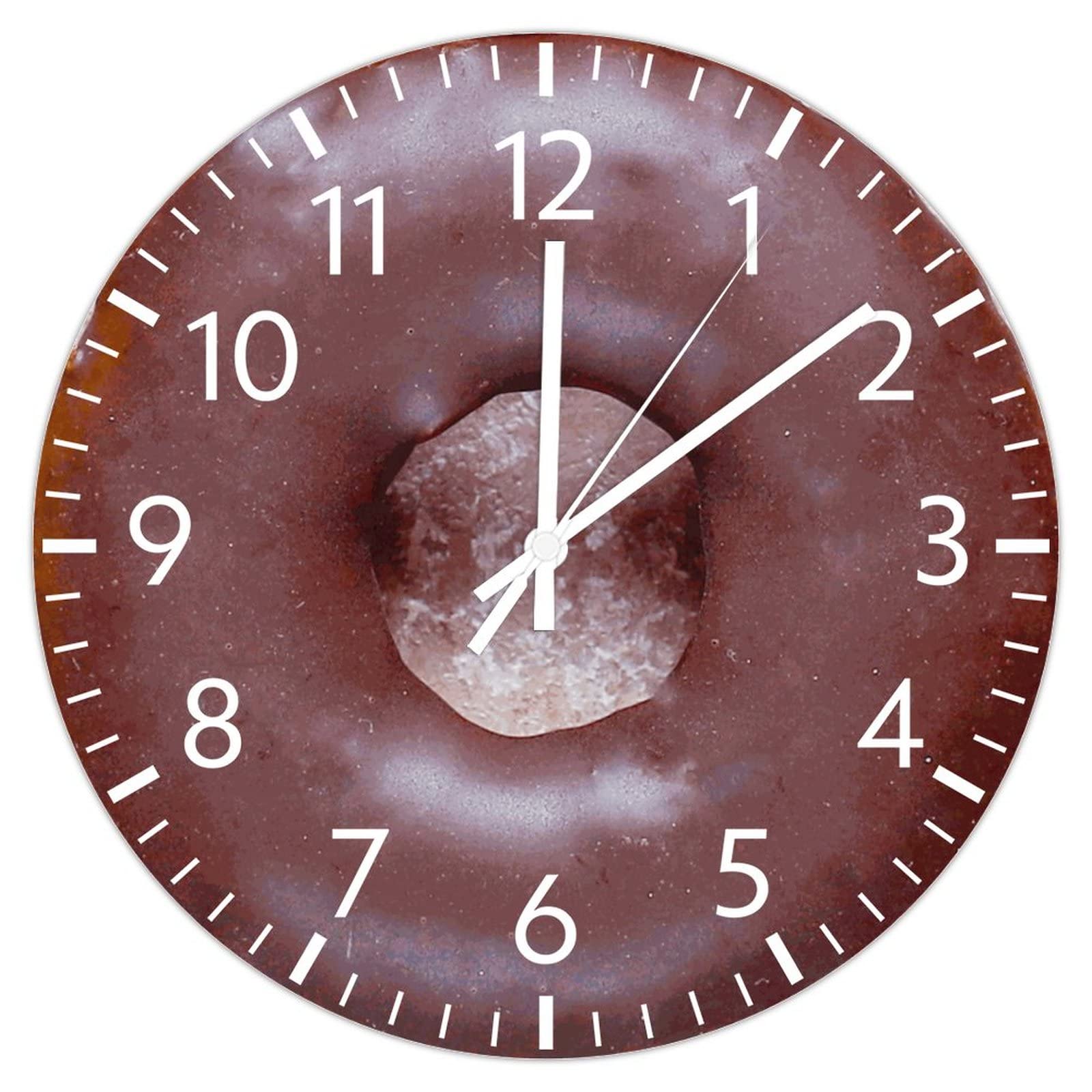 Horloge murale silencieuse donut en PVC pour éliminer le tic-tac du bureau