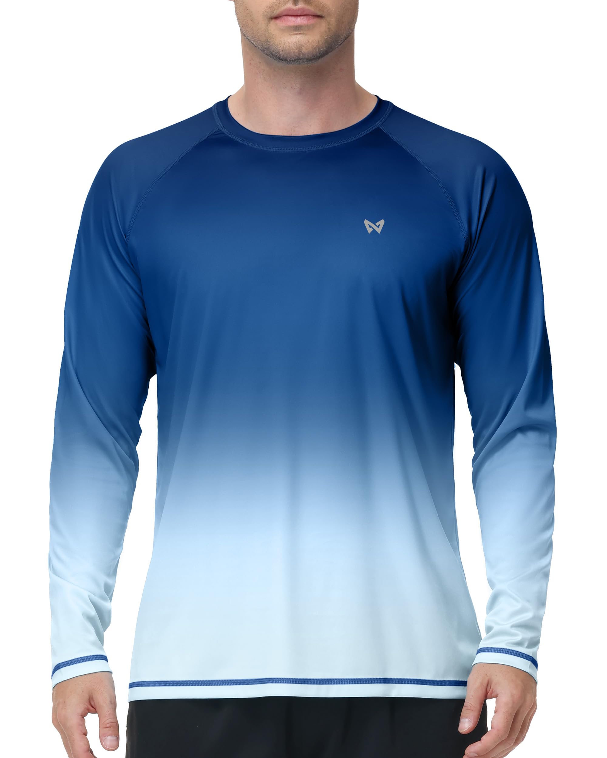 WISMBOX Herren UV-Shirt Langarm mit UPF 50+ Sonnenschutz – Schnelltrocknendes Rashguard für Strandurlaub, SUP und Schwimmen