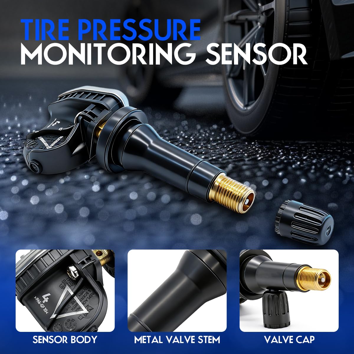TPMS Tire Pressure Monitor Sensor, Compatible with Buick Enclave Lacrosse Regal,Cadillac CT6 XT4 XT5, Chevy Camaro Cruze Malibu Traverse, GMC Acadia Sierra, Replace#13516165