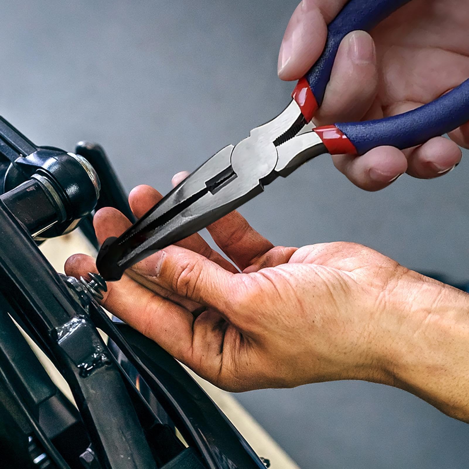 Zestaw Szczypiec Przenośny Zacisk z Długim Nosem | 7-Elementowy Zestaw Szczypiec Mechanicznych Do Warsztatu, Hydrauliki, Elektryki, Majsterkowania, Motoryzacji, Na Zewnątrz,