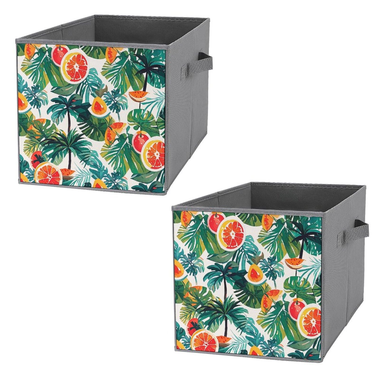 Bac de rangement rigide pour étagère | Rangement tissu pliable 27cm