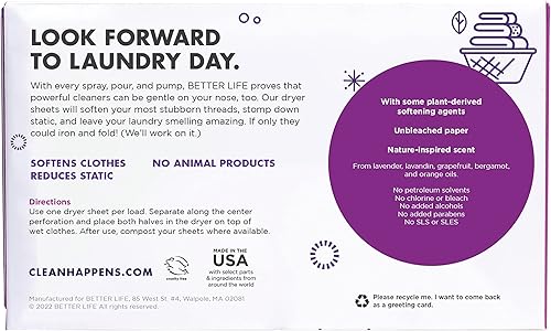 Miniatura 10 de Better Life Sábanas para secadora pomelo lavanda 80 unidades 2422