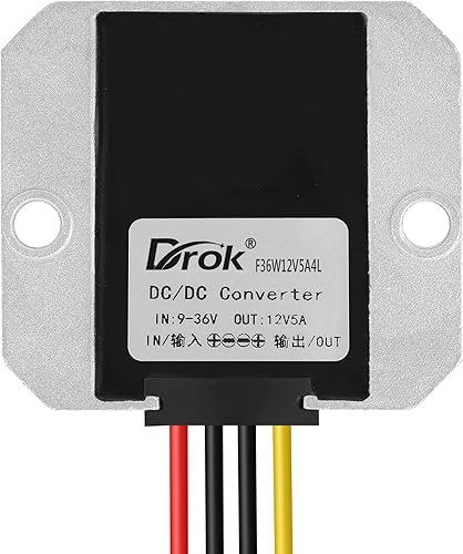 Miniatura 10 de DROK Boost Buck Convertidor de 9V-36V a 12V 3A 36W carcasa de aluminio impermeable auto elevador regulador de voltaje 12V V Transformador de voltios