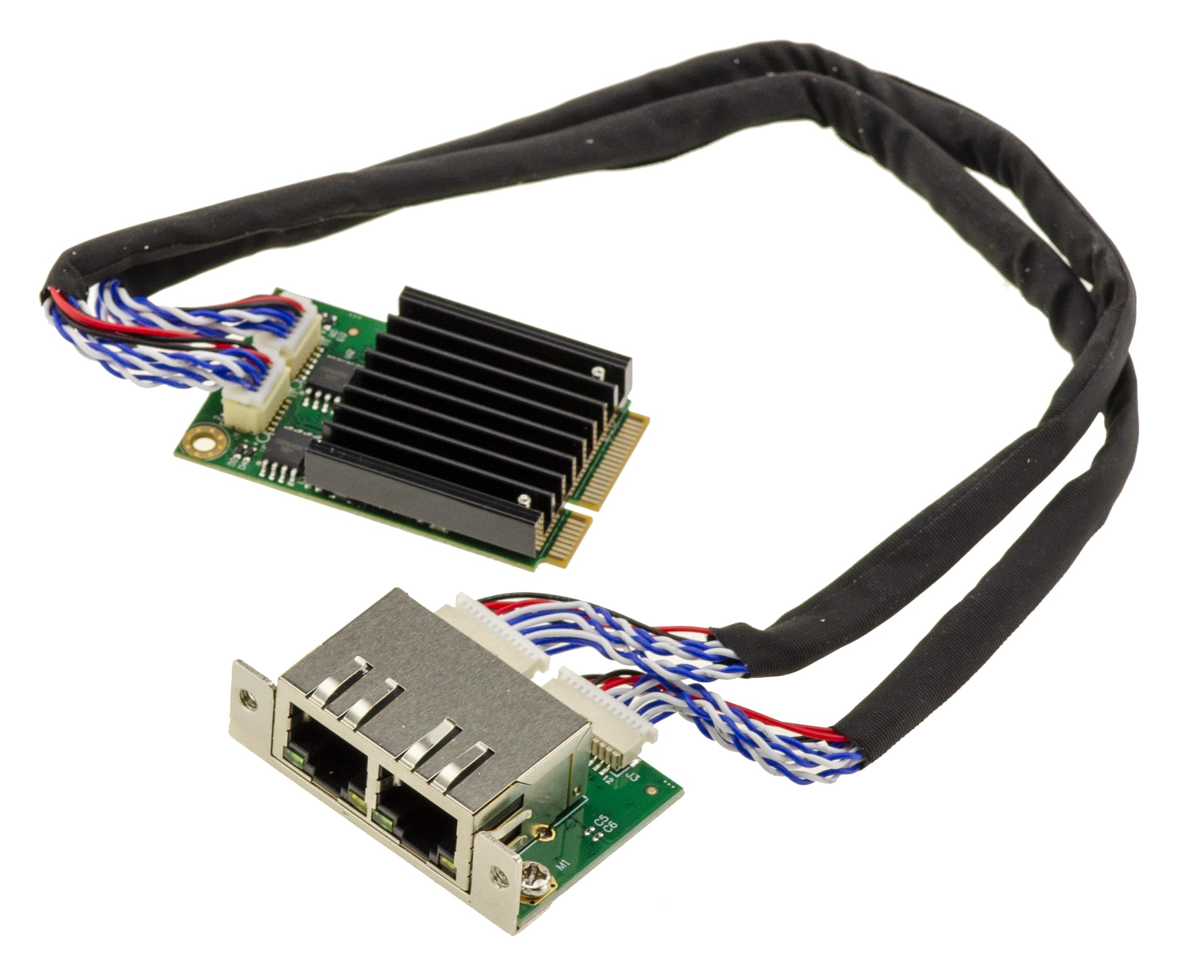 KALEA-INFORMATIQUE Scheda controller di rete Mini PCI Express MiniPCIE con 2 porte RJ45 Dual LAN 2,5 GIGABIT ETHERNET in rame e chipset I226 SRKTV