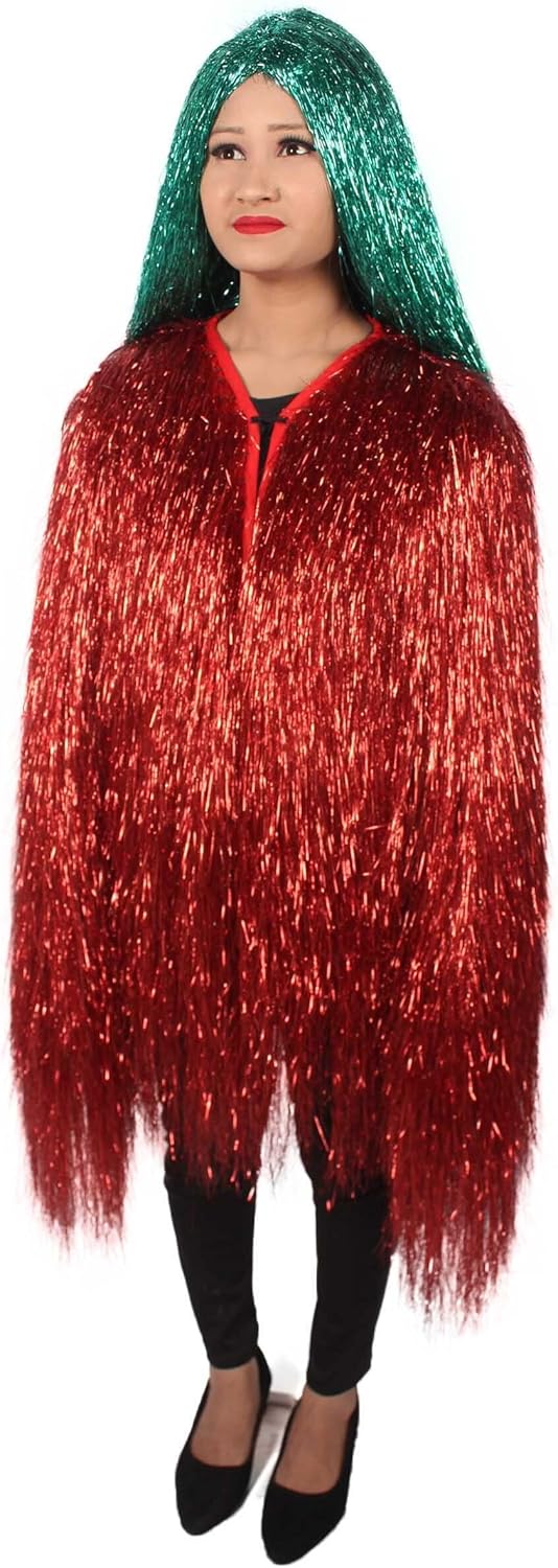 HPO Unisex Festival Carnival Thin Tinsel Jacket with Loose Fit | Extra Dense Tinsel | Multiple Size and Color Options - Image 2