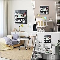 Vista 2 de VUSIGN Kit de organizador de pared combinado de tablero de clavijas, 4 piezas de tableros de clavijas y 17 accesorios modulares para colgar, kit